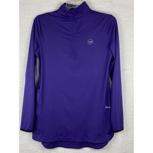 Veil Spark Women's Medium Purple Quarter Zip Long Sleeve Athletic Running Top M